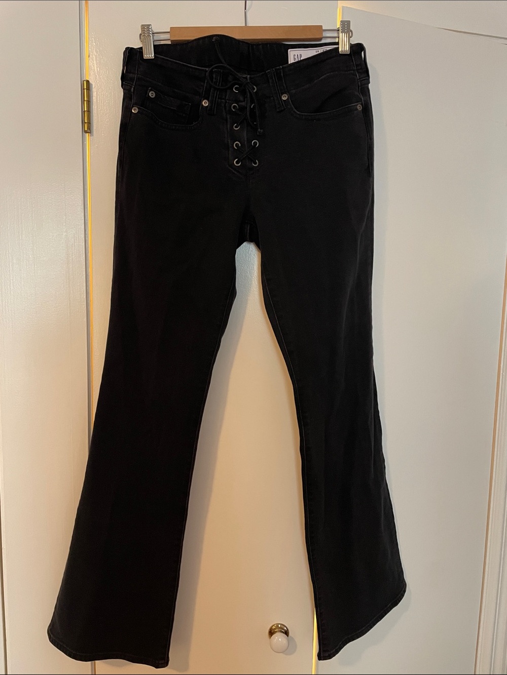 GAP Black Lace-Up bootcut jeans